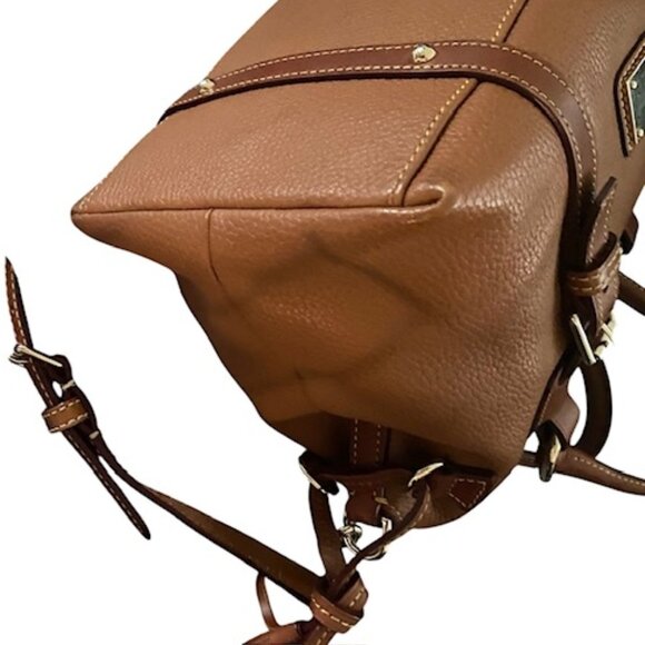 Dooney & Bourke Bristol Caramel Pebbled Leather Satchel - Picture 5 of 11